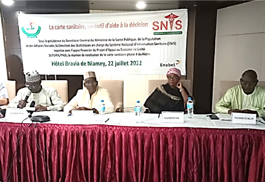 REUNION DE RESTITUTION DE LA CARTE SANITAIRE PHASE II DU NIGER HOTEL Bravia NIAMEY : 22 JUILLET 2022